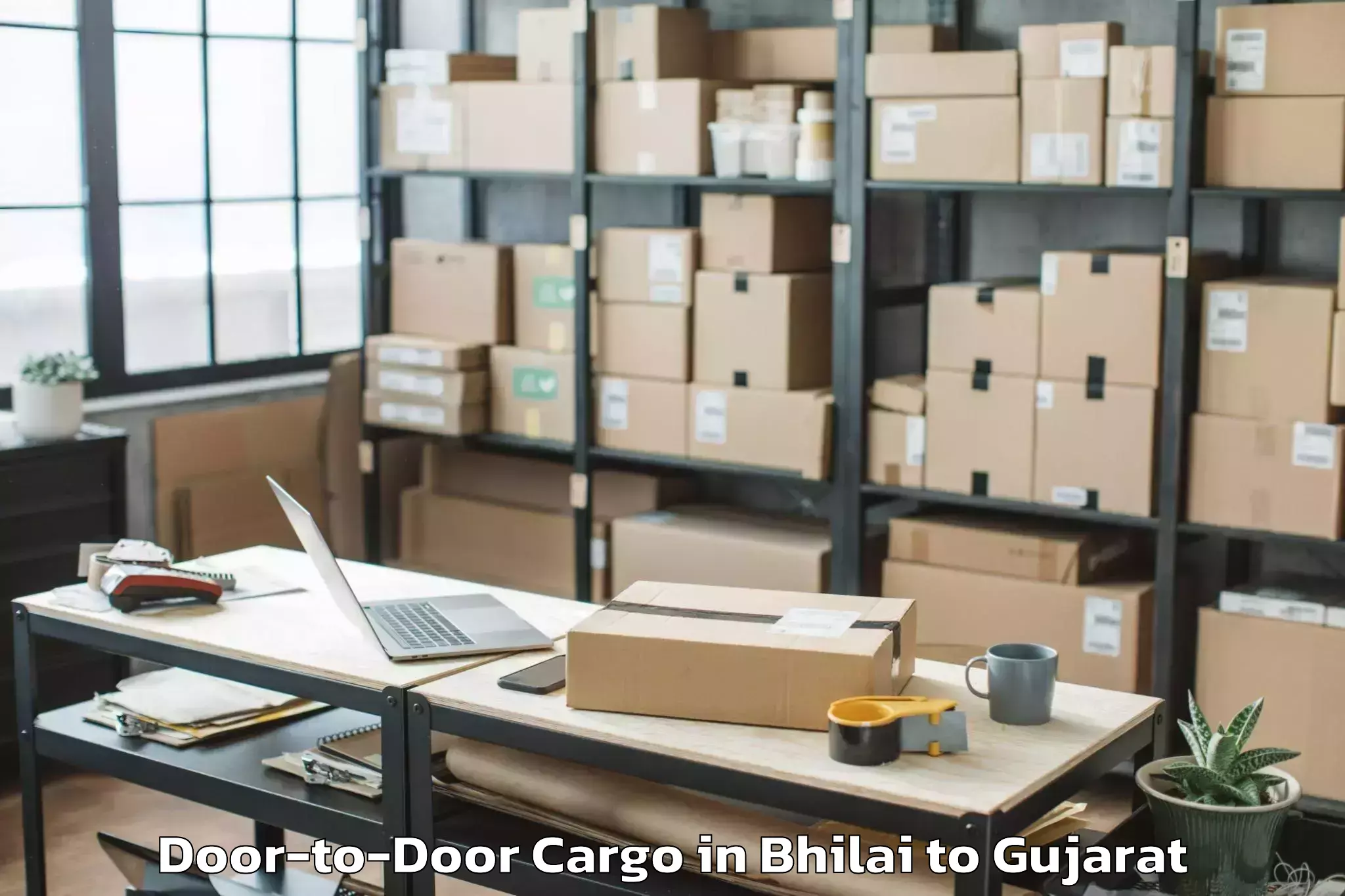 Top Bhilai to Uka Tarsadia University Bardol Door To Door Cargo Available